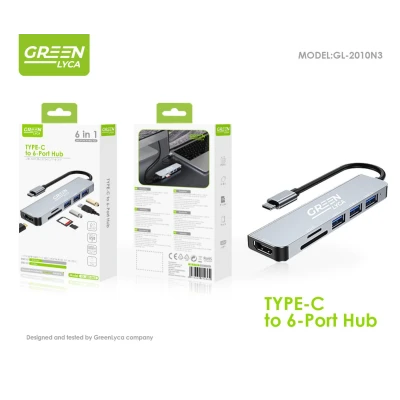 Hub USB-C, 6 puertosAdapters & OTG