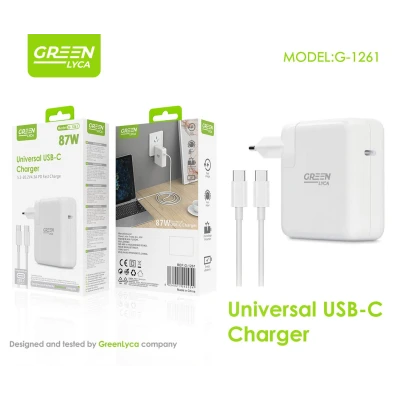 Universal Charger USB-C 87W Green Lyca G-1261 M2TEC