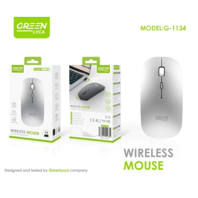 Ratón Inalámbrico Recargable Green Lyca G-1134 | Wholesaler