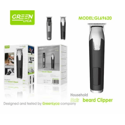 Tondeuse à cheveux et à barbe avec lumière, batterie 1200 mAh, Lyca GL69620 verte, vente en gros...