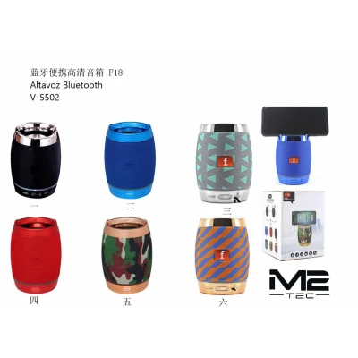F-18 5W Portable Wireless Speaker with Phone Holder, Bluetooth 5.1 and 400mAh Battery