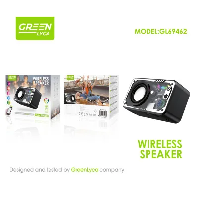 Enceinte sans fil portable, Bluetooth 5.3, lumières LED, puissance 5 W, G...