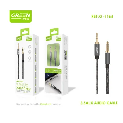 Cable Audio Auxiliar Jack 3.5mm Green Lyca 2M | G-1166