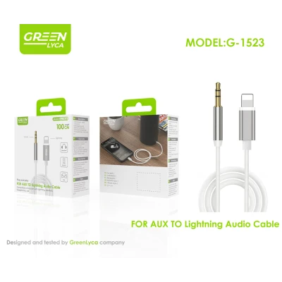 Cable Audio Lightning a Jack 3.5mm 100cm Green Lyca G-1523