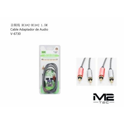 Cable Audio 2 RCA a 2 RCA 1.5M M2TEC V-6730 Trenzado