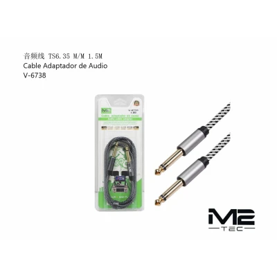 Cabo Audio 6.35mm TS Macho-Macho 1.5M M2TEC V-6738