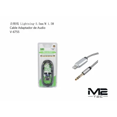 Adaptador Audio Lightning a Jack 3.5mm 1.5M V-6755