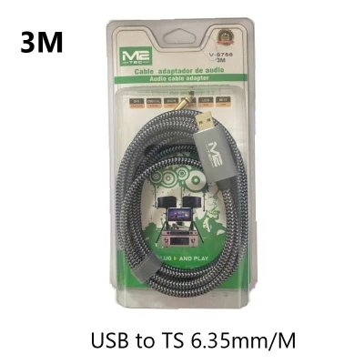 Cabo Adaptador USB para Jack 6.35mm 3M V-6758 | M2TEC