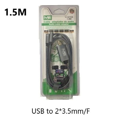 Audio USB adapter at 2x3.5mm 1.5M V-6759 M2TEC Wholesaler