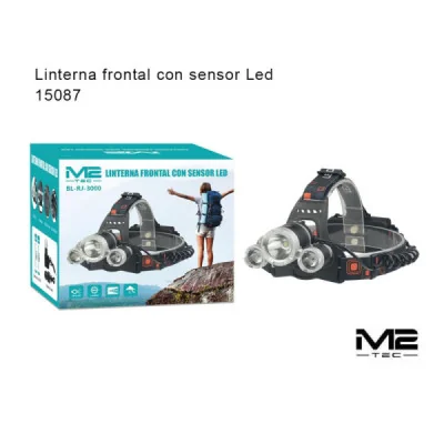 Linterna Frontal LED con Sensor 600 Lúmenes - Ref. 15087