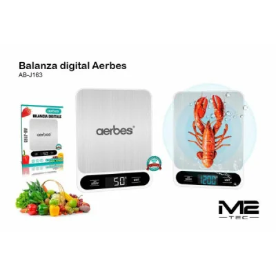 Báscula Digital de Cocina Aerbes AB-J163 | M2TEC Mayorista