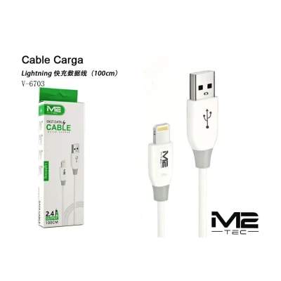 Câble Lightning M2TEC V-6703 & #160; 2 & #160; A & #160; 2 & #160; A & #160; / & #160; 100cm & #160; / & #160; Grossiste | 2.4A
