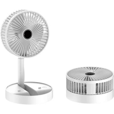 Ventilador Plegable Telescópico Blanco de Sobremesa