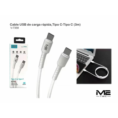Cable USB-C a USB-C, 3M, 60 WUSB-C Cables
