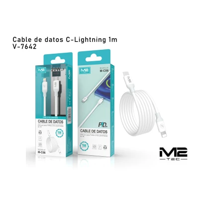 Câble USB-C vers Lightning, 1 m, 20 W | Grossiste M2TEC