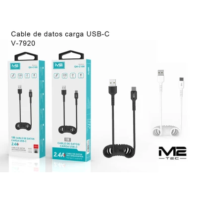 Cable USB-C Carga Rápida 2.4A 1m M2TEC V-7920