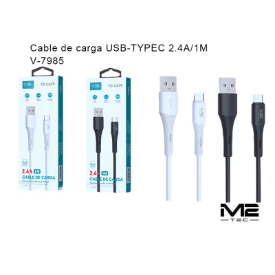 Cable USB-C 2.4A 1M M2-TEC V-7985 | Mayorista Electrónica