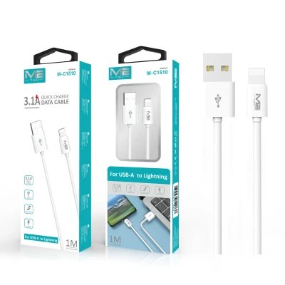 Câble USB-A vers Lightning, 1 m, 3,1 A - Vente en gros | M2TEC (grossiste)
