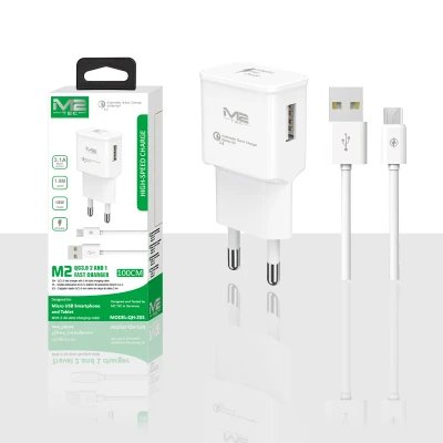 Cargador M2TEC QC3.0 18W + Cable Micro USB 1m | V-6342