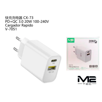 Carregador USB-C, 20 W no atacado | Atacadista M2TEC