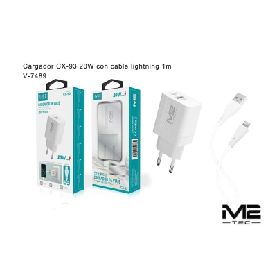 Chargeur USB-A, avec câble USB-A vers Lightning | Grossiste M2TEC