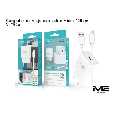 Chargeur USB-A avec câble USB-A vers micro-USB en gros | M2TEC Ma...