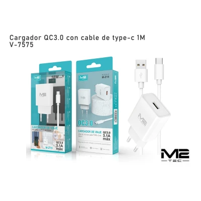 Chargeur USB-A avec câble USB-A vers USB-C en gros | M2TEC Vente en gros