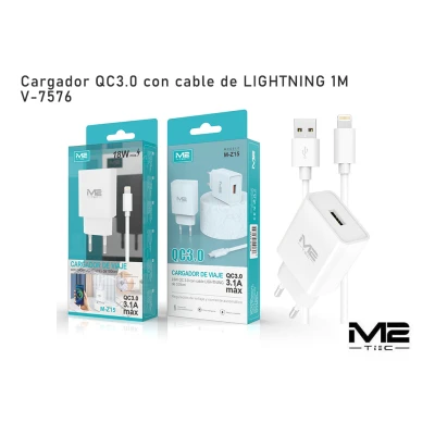 Chargeur USB-A avec câble USB-A vers Lightning, 1 m, vente en gros | M2TE...