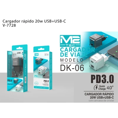 Carregador USB-C PD, 20W no atacado | Atacadista M2TEC