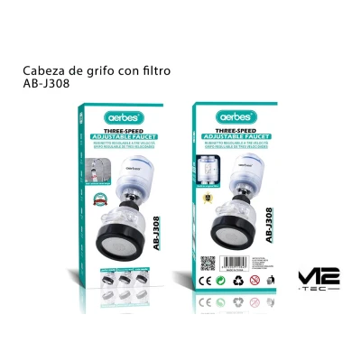 Cabeza de Grifo Filtro Aerbes AB-J308 3 Velocidades
