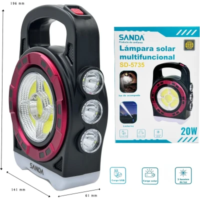 Lampe torche solaire multifonctionnelle en gros | M2TEC Grossiste