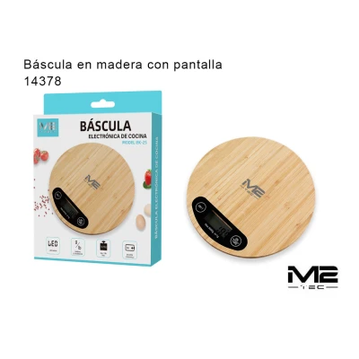 Balança de cozinha digital Bamboo no atacado | Atacadista M2TEC