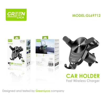 Soporte Coche Carga Inalámbrica 15W Green Lyca GL69712