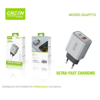 Cargador USB-A + USB-C, 20 WCargadores universales (A + C + multipu...