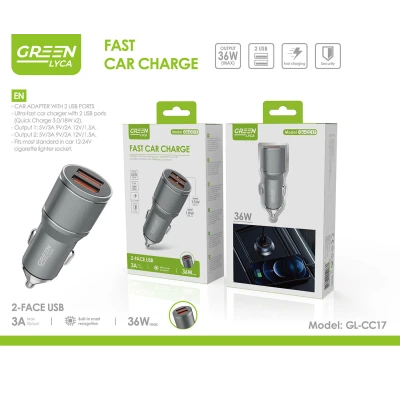 Chargeur de voiture USB-A, 36 W, vente en gros | M2TEC (grossiste)