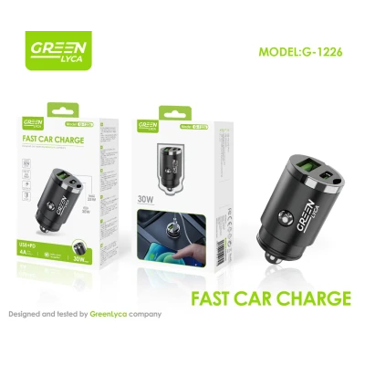 Chargeur de voiture double port USB-A + USB-C, 30 W, vente en gros | ...
