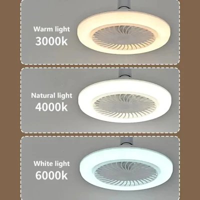 Lampara y ventilador de techo 2en1- LED multifuncionales con contro...