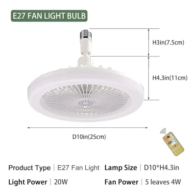 Lampa ary ventilador de techo 2en1 paraVentiladores