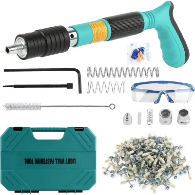 Kit Pistola de clavos para hormigón paraBricolaje y Herramientas