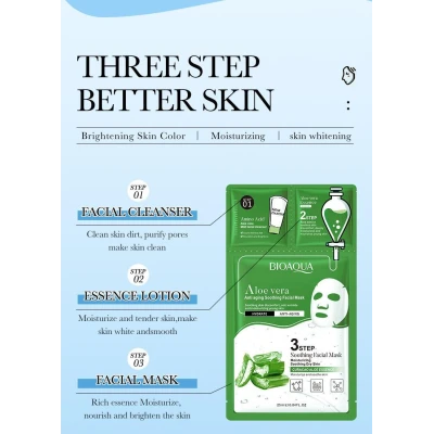 Mascarilla Facial Calmante Antiedad de Aloe Vera - 3 Pasos wholesale |
