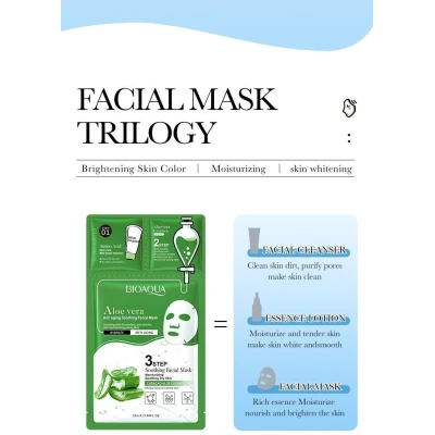 Mascarilla Facial Calmante Antiedad de Aloe Vera - 3 Pasos wholesale |