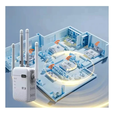 WiFi repeater 1200Mbps 4 antennas Green Lyca G-1171 - M2TEC wholesaler