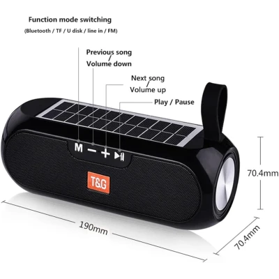 Enceinte sans fil portable, Bluetooth 5.3, puissance 8 W x 2, batterie