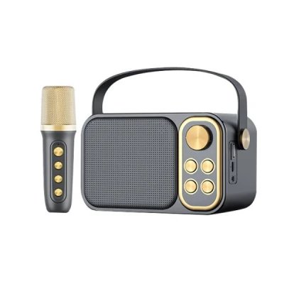 Caixa de som portátil sem fio para karaokê, Bluetooth 5, potência de 6W, TWS, 8...