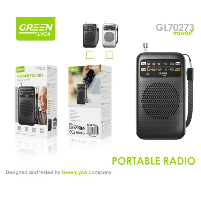 Portable FM/AM Radio 2 Bands, Green Lyca GL70273 wholesale M2...