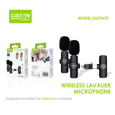 Micrófonos inalámbricos Type-C/IOS Green Lyca GL69629 al por mayor ...