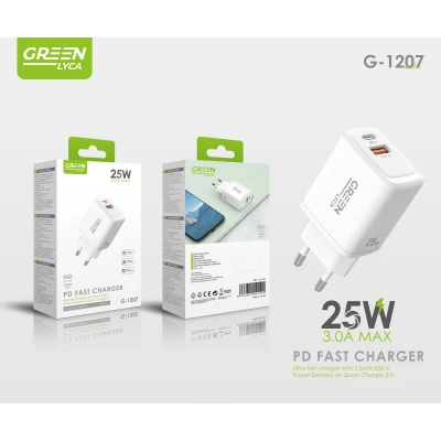 Cargador Rápido 25W QC3.0/PD G-1207