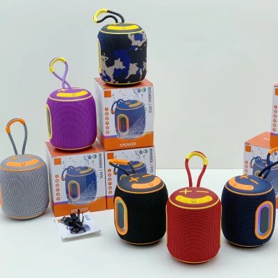 Caixa de som portátil sem fio, luz LED, Bluetooth 5.3, potência de 6W, TWS...