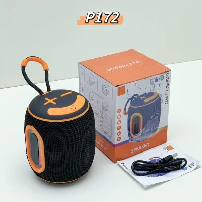 Caixa de som portátil sem fio, luz LED, Bluetooth 5.3, potência de 6W, TWS...