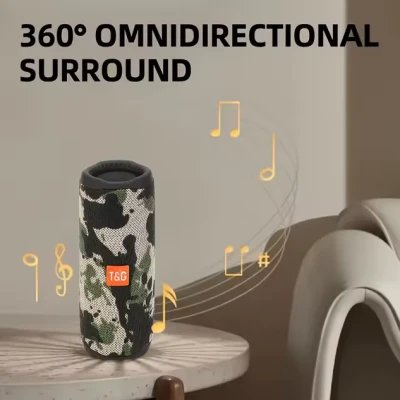 Caixa de som portátil sem fio, Bluetooth 5.1, 10W, TWS, 1200mAh, T&G TG...